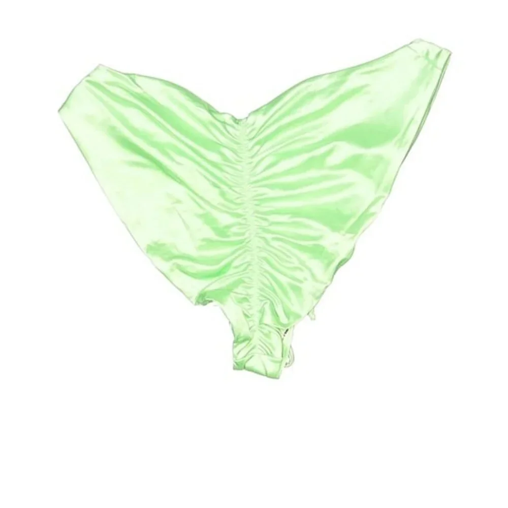 NWT Frankie’s Bikinis X Naomi Osaka Foxy Satin Honeydew Cheeky Bikini Bottoms